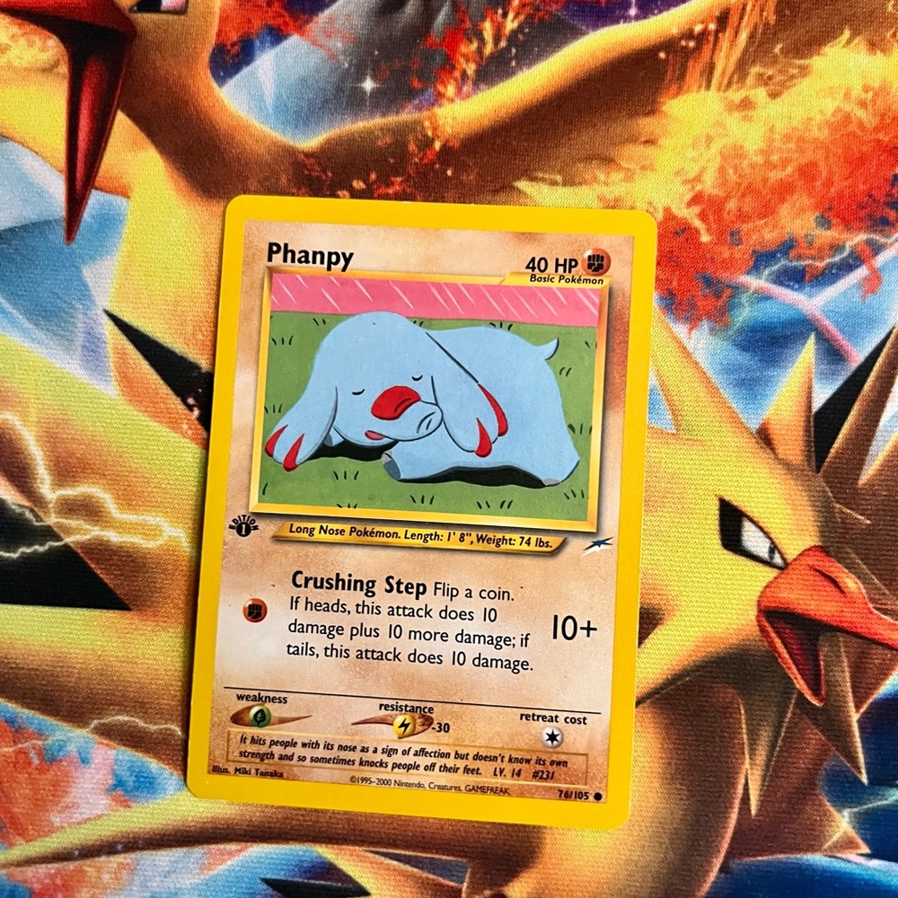 pokemon phanpy 1st edition card neo destiny